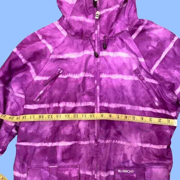 Billabong Purple Tie-Dye Snowboard Jacket – Women’s Small (10K Waterproof) - Picture 7 of 8